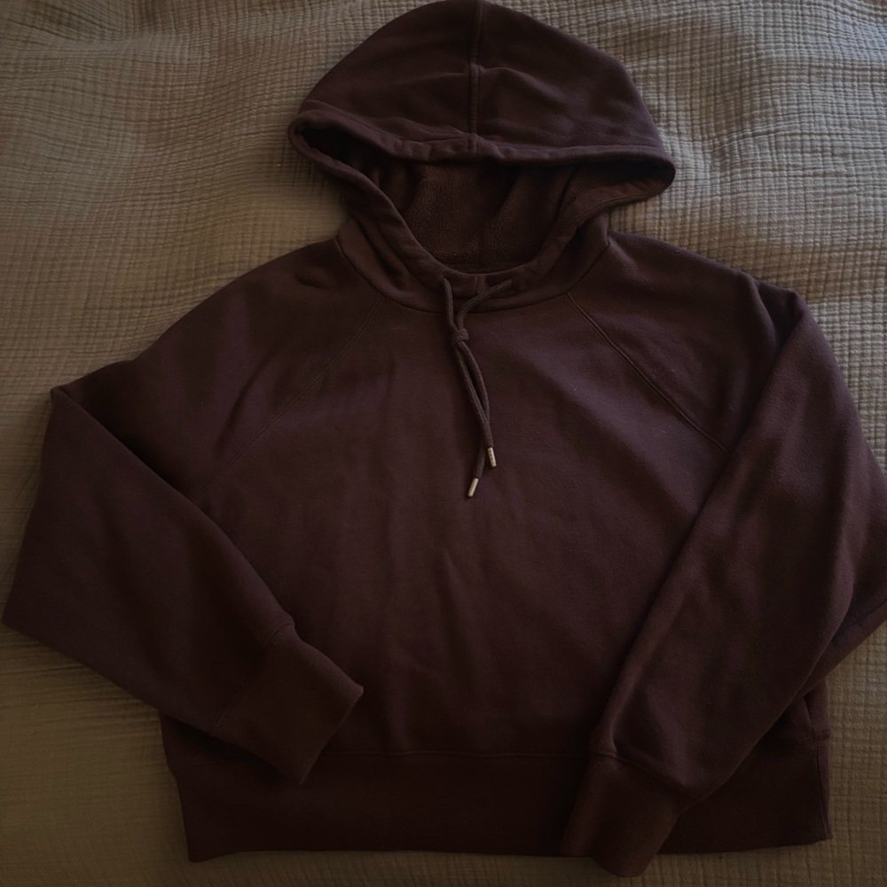 Cropped Chocolate Brown Hoodie